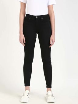 Tommy Hilfiger - Black Skinny Fit Mid-Rise Jeans