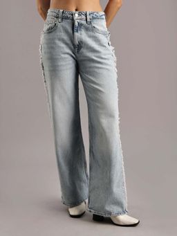 Tommy Hilfiger - Blue Mid-Wash Relaxed-Fit Mid Rise Jeans