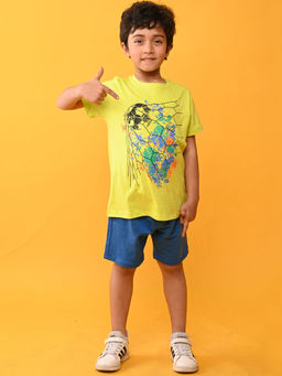 ANTHRILO - Football Yellow Summer Shorts (Set of 2)