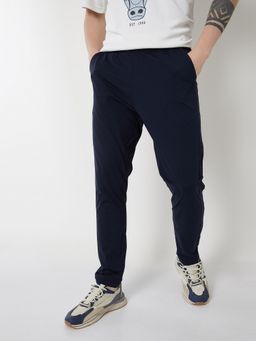 max - Men Solid Blue Fit Track Pants