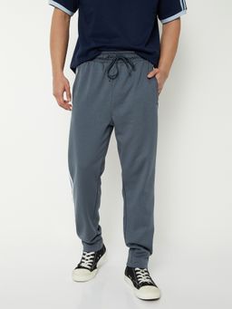 max - Men Side Stripes Grey Track Pants