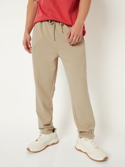 max - Men Side Stripes Beige Track Pants
