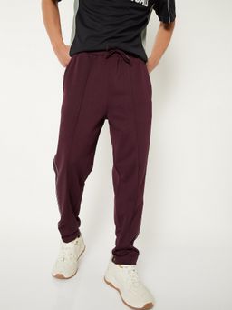 max - Men Side Stripes Red Track Pants