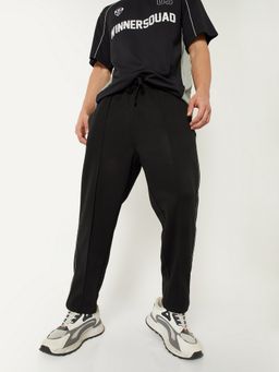 max - Men Side Stripes Black Track Pants