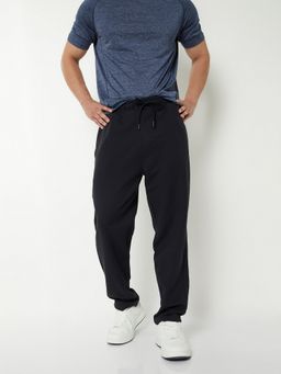 max - Men Solid Athleisure Blue Track Pants