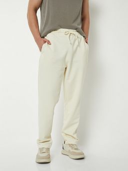 max - Men Solid Athleisure Beige Track Pants