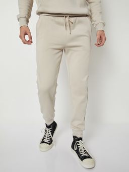 max - Men Knit Sports Beige Joggers