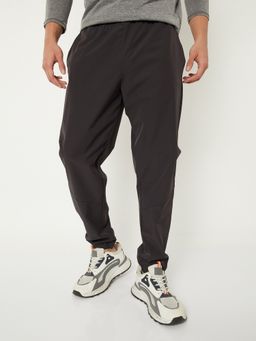 max - Men Solid Athleisure Grey Track Pants