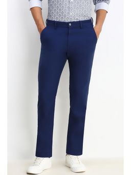 Allen Solly - Men Navy Regular Fit Solid Casual Trouser