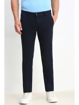 Allen Solly - Men Navy Ultra Slim Fit Solid Casual Trouser
