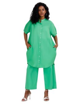 Mala Singh - Womens Cotton Solid Green Co-Ord Set
