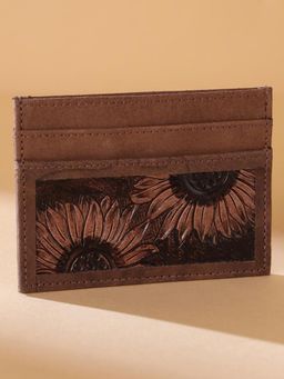 Fabindia - Brown Floral Card Holder