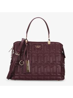 Lavie Luxe - Juli25 Medium 3Compartment satchel (Wine) (Large)
