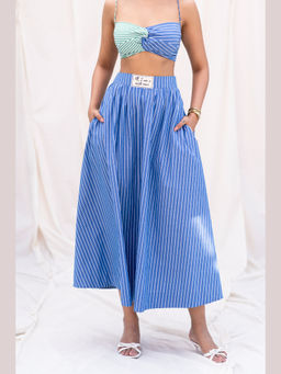Urban Suburban - Blue and White Striped Skirt