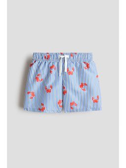 H&M - Boys White Printed Swim Shorts
