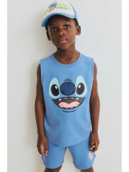 H&M - Boys Blue 2-Piece Motif-Detail Set