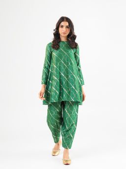 Amrood - Deep Green Banarasi Co-Ord Set