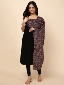 MEENA BAZAAR - Neck Patti Cotton Blend Unstitched Salwar Suit Dress Material With Dupatta