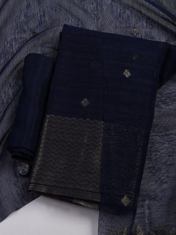 MEENA BAZAAR - Woven Chanderi Unstitched Salwar Suit Dress Material Piece With Dupatta