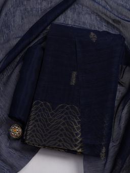 MEENA BAZAAR - Woven Chanderi Unstitched Salwar Suit Dress Material Piece With Dupatta