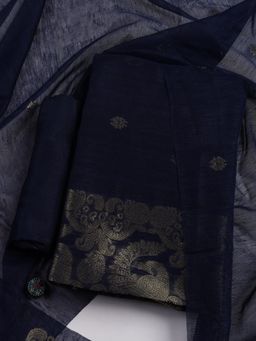 MEENA BAZAAR - Woven Chanderi Unstitched Salwar Suit Dress Material Piece With Dupatta