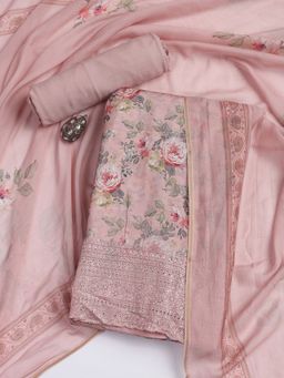 MEENA BAZAAR - Printed Muslin Unstitched Salwar Suit Dress Material With Dupatta