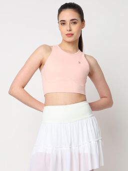 BODD ACTIVE - Court Glow Peach Crop Top