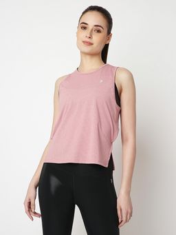 BODD ACTIVE - Blush Pink Overlapping Tank Top