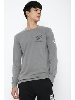 American Eagle - Men Grey Fifa Long-sleeve Graphic T-shirt