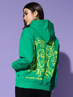 Griffel - Oversized Hoodie Green Sweatshirt