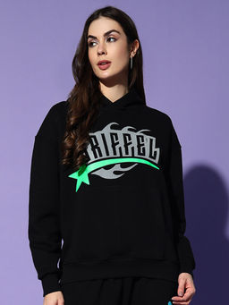 Griffel - Oversized Hoodie Black Sweatshirt