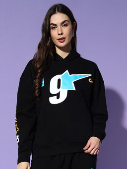 Griffel - Oversized Hoodie Black Sweatshirt