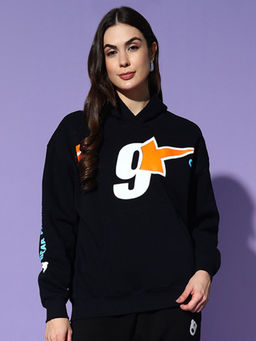 Griffel - Oversized Hoodie Navy Blue Sweatshirt