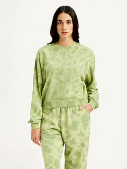 Levi's - Womens Tie-Dye Green Crew Neck Sweatshirt