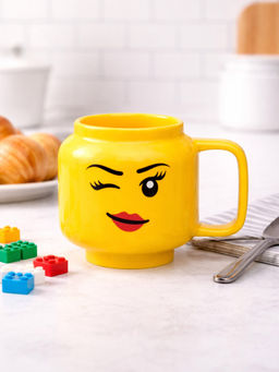 LEGO - Yellow Iconic Winking Ceramic Mug