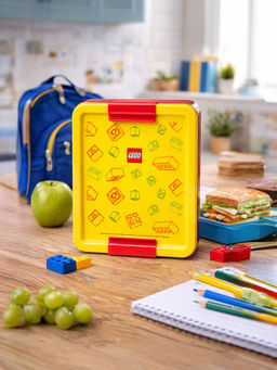 LEGO - Yellow Brick Art Line Series Kids Lunch Box with Divider