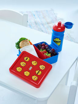 LEGO - Blue Iconic Kids School Lunch Box with Water Bottle
