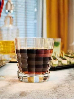 Smokey Cocktail - Clear Architected Crystal Whiskey Glasses (Pack Of 6)