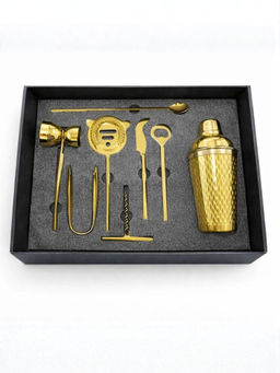 Smokey Cocktail - 8 Piece Gold Essential Cocktail Bar Kit