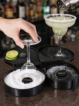 Smokey Cocktail - Black 3-Tier Cocktail Rimmer Set