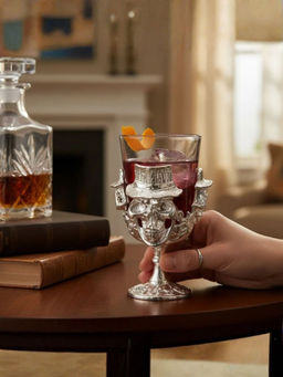 Smokey Cocktail - Silver Premium Designer Skull Shot Glasses (Pack Of 6)