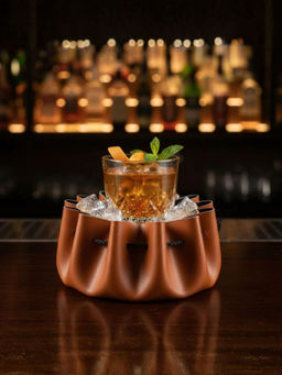 Smokey Cocktail - Brown Vegan Leather Cocktail Ice Bags (Pack of 2)