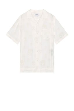 McQueen - Printed Hawaiian Skull Print Shirt