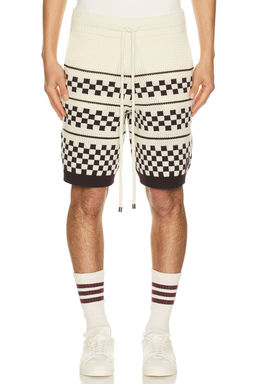 Amiri - Checkered Mesh Short