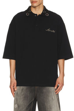 Amiri - Stud Collar Oversized Polo