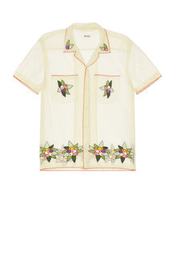 BODE - Embroidered Suncherry Short Sleeve Shirt