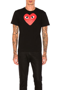 COMME des GARCONS - Printed Red Heart Cotton Tee