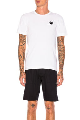 COMME des GARCONS - Cotton Tee with Black Emblem