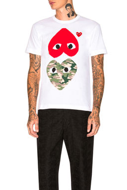 COMME des GARCONS - Camouflage Double Emblem Tee
