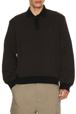 Carhartt WIP - Long Sleeve Lowis Polo in Lowis Houndstooth, Vitola Heather